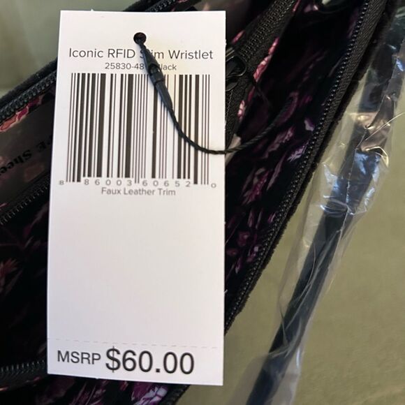 Vera Bradley NWT Iconic RFID Slim Wristlet - beautiful lining! - Picture 4 of 6